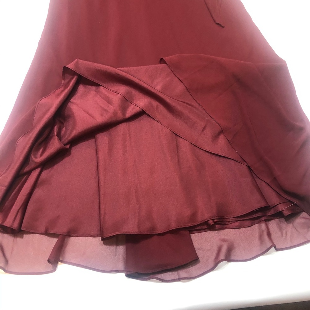 Jenny Yoo Bridemade Merlot chiffon maxi dress - Picture 6 of 13